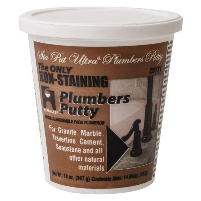 Putty, Type: Plumber's Putty , Container Size: 14 oz. , For Use With: Sealing , Color: Off-White  MPN:25171