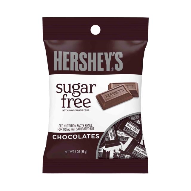 HERSHEYs Milk Chocolate Zero Sugar 3oz Peg Bags, 12 count (Min Order Qty 2) MPN:27001