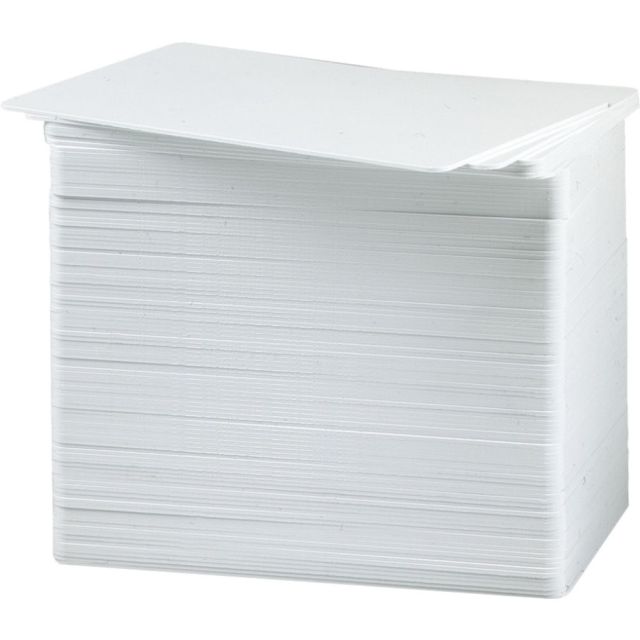 Fargo UltraCard CR-80 Blank PVC Cards, Pack of 500 Sheets, White MPN:081754