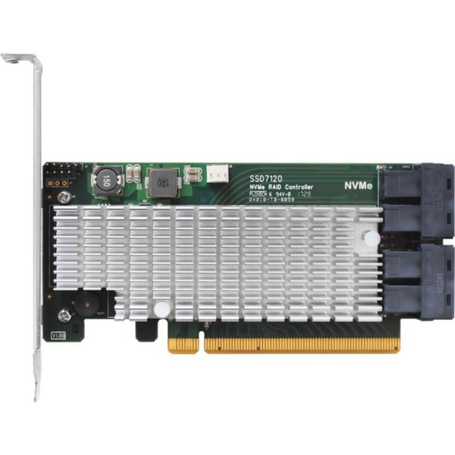 HighPoint SSD7120 NVMe RAID Controller - PCI Express 3.0 x16 - Plug-in Card - RAID Supported - 0, 1, 5, 10 RAID Level - PC, Linux MPN:SSD7120