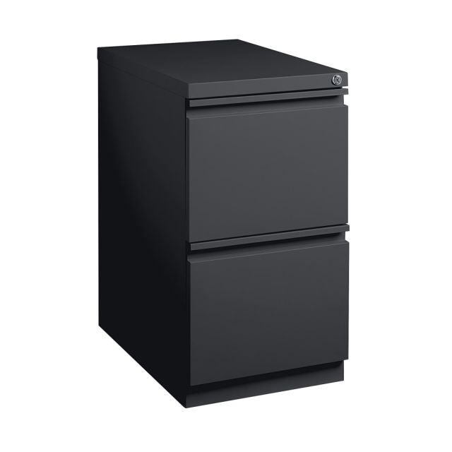 WorkPro 20inD Vertical 2-Drawer Mobile Pedestal File Cabinet, Black MPN:20982