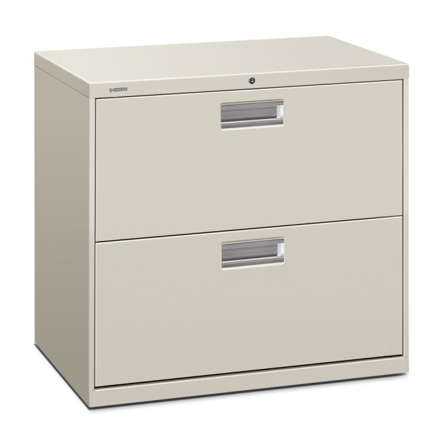 HON 600 20inD Lateral 2-Drawer File Cabinet With Lock, Light Gray MPN:672LQ