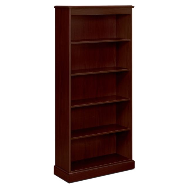 HON 94000 78 1/4in 5-Shelf Traditional Bookcase, Mahogany/Dark Finish, Standard Delivery MPN:94225NN