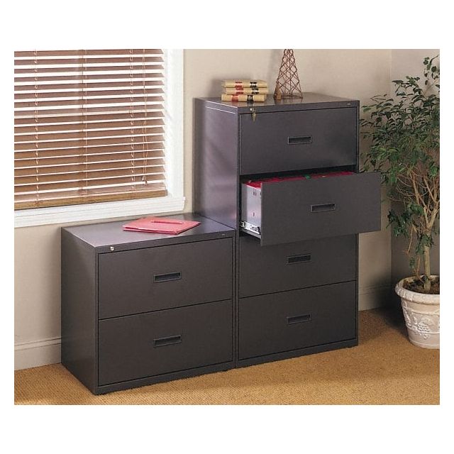 Horizontal File Cabinet: 5 Drawers, Steel, Black MPN:HON685LP