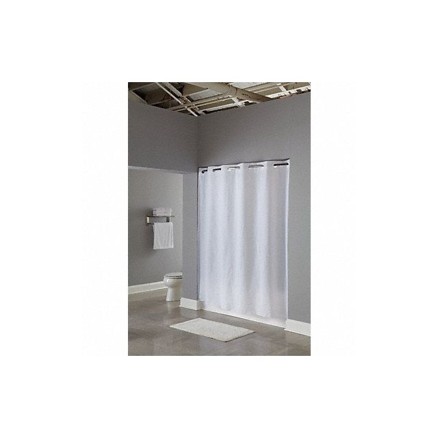 Shower Curtain 74 in L 71 in W White MPN:HBH16SND0174