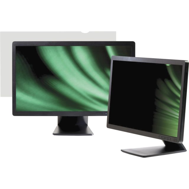Business Source Widescreen Frameless Privacy Filter Black - For 24in Widescreen LCD Monitor - 16:10 - Anti-glare - 1 Pack MPN:20668