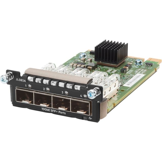 HPE Aruba 3810M 4SFP+ Module - For Data Networking, Optical NetworkOptical Fiber10 Gigabit Ethernet - 10GBase-X - 4 x Expansion Slots - SFP+ MPN:JL083A