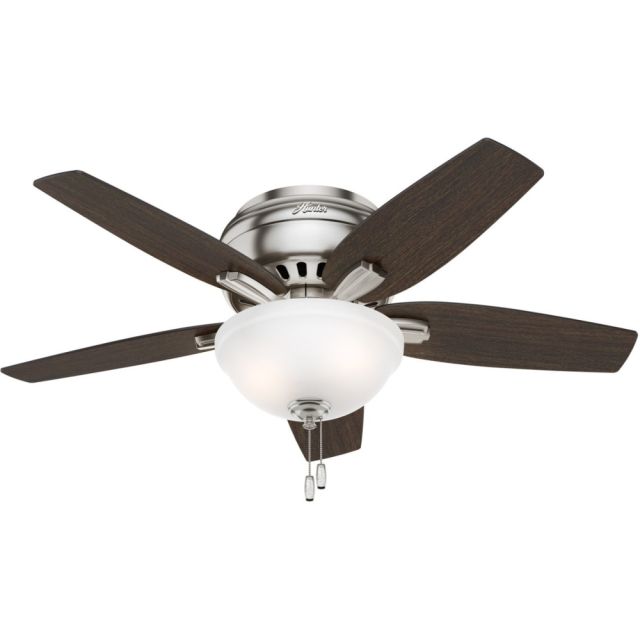 Hunter Fan Newsome Low Profile with Light 42 Inch - 5 Blades - 42in Diameter - 3 Speed - Reversible Blades, Reversible Motor - 14.3in Height MPN:51082