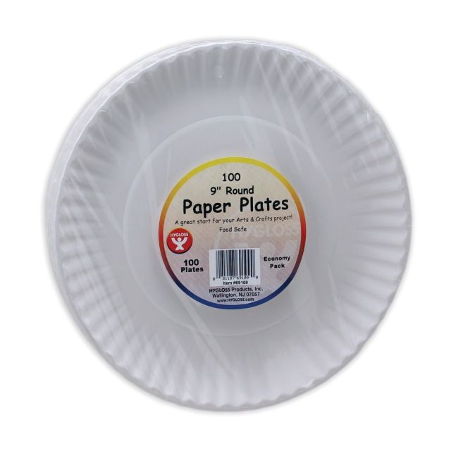 Hygloss Paper Plates, Pack Of 100 (Min Order Qty 6) MPN:HYG69109