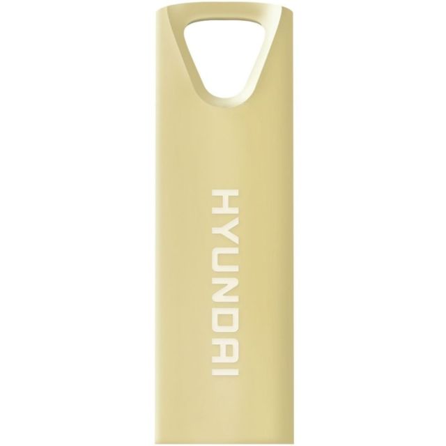 Hyundai Bravo Deluxe GOLD Keychain USB 2.0 Flash Drive 32GB Metal - Read Speed: Up to 10MB/s, Write Speed: Up to 3MB/s, Generation: 2.0 , Operation Temperature: 32 deg. - 113 deg. F (0 deg. - 45  deg.C), Storage Temperature: 14 deg. - (Min Order Qty 5) MP