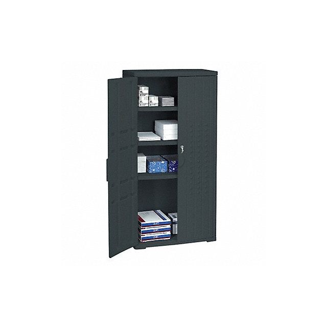 Storage Cabinet HDPE Black 66 In MPN:92551
