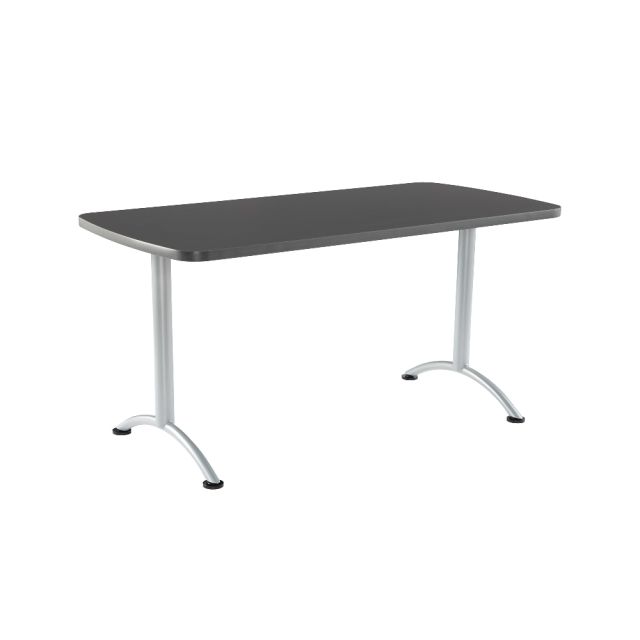 Iceberg IndestrucTable TOO Utility Table Top, Rectangle, Gray Walnut MPN:69217