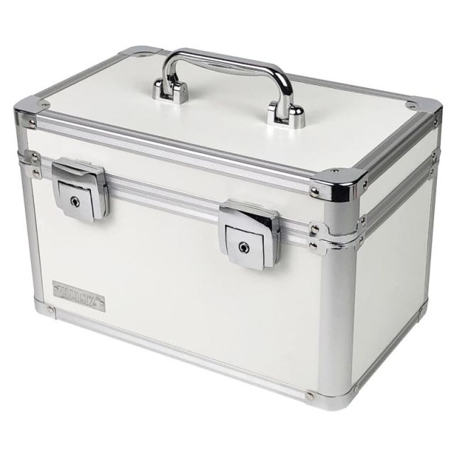 IdeaStream Metal Divided Storage Box, 8inH x 7inW x 7inD, White MPN:VZ00067