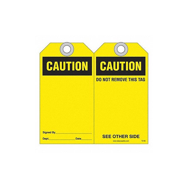 CAUTION Customizable Safety Tag MPN:T2-65