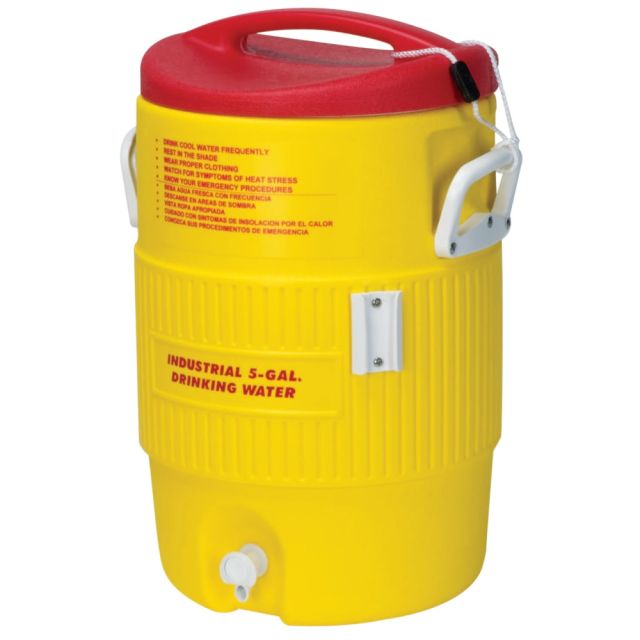 Heat Stress Solution Water Coolers, 5 Gallon, Red and Yellow MPN:48153