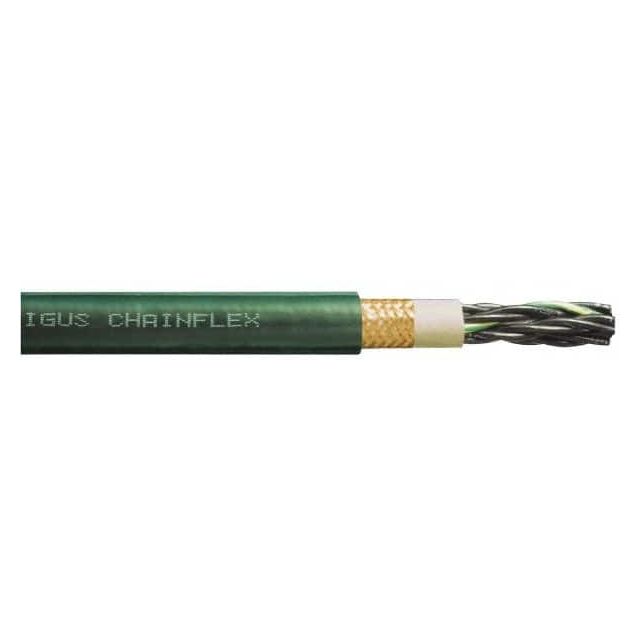 Machine Tool Wire: 18 AWG, Green, 1' Long, Polyvinylchloride, 0.3