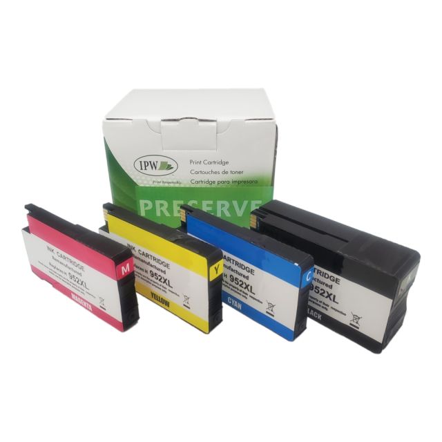 IPW Preserve Remanufactured High-Yield Black And Cyan, Magenta, Yellow Ink Cartridge Replacement For HP 952XL, Pack Of 4, 140-952-ODP MPN:140-952-ODP