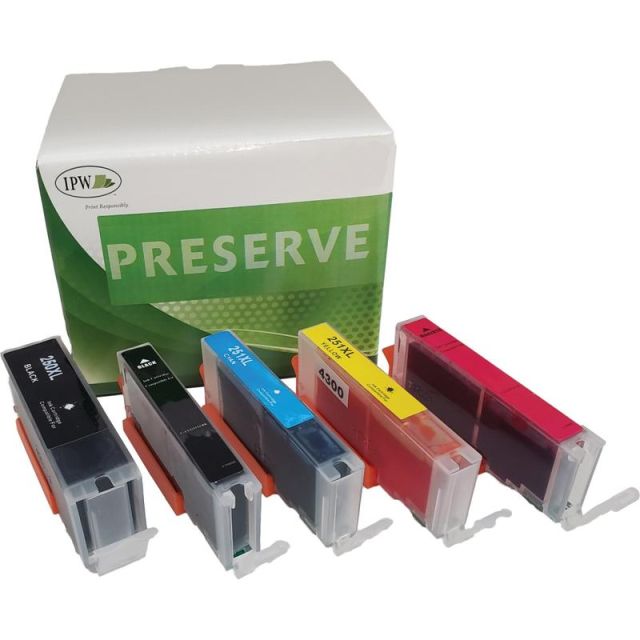 IPW Preserve Remanufactured High-Yield Black And Photo Black And Cyan, Magenta, Yellow Ink Cartridge Replacement For Canon 250XL, 251XL, Pack Of 5 (Min Order Qty 2) MPN:140-C51-ODP