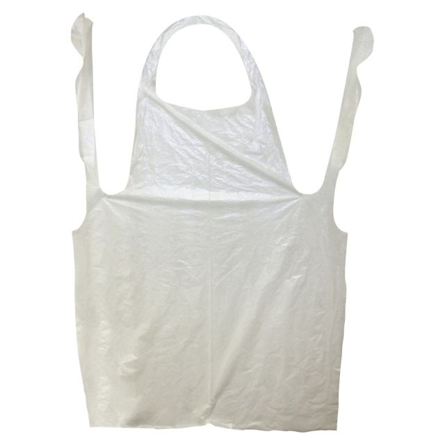 ProGuard 50in Disposable Poly Apron - Polyethylene - For Manufacturing, Food Service, Food Handling - White - 1000 / Carton MPN:8705