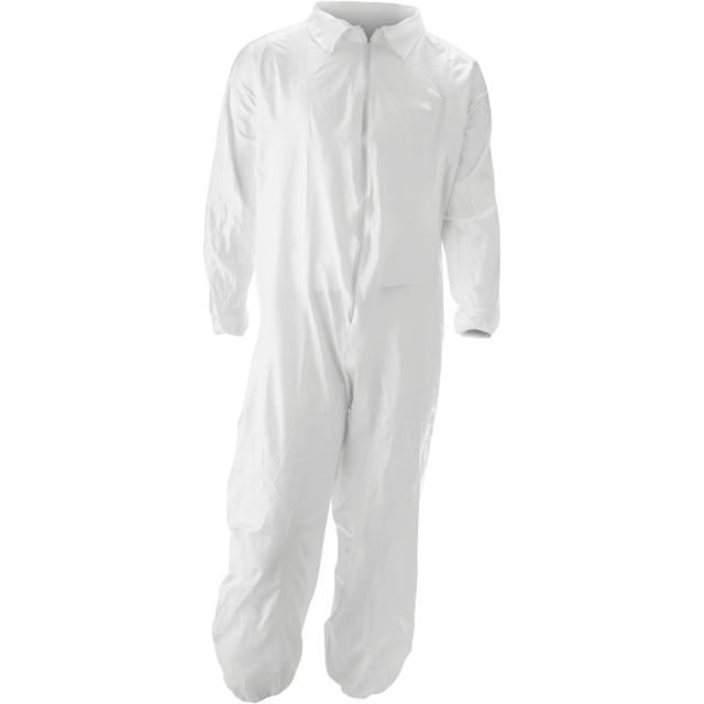 MALT ProMax Coverall - Recommended for: Chemical, Painting, Food Processing, Pesticide Spraying, Asbestos Abatement - Small Size - Zipper Closure - Polyolefin - White - 25 / Carton MPN:M1017-S