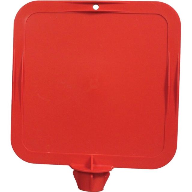 Impact Lock-In Sign - 1 Each - 10in Width x 14in Height x 2.5in Depth - Rectangular Shape - Red (Min Order Qty 5) MPN:26401