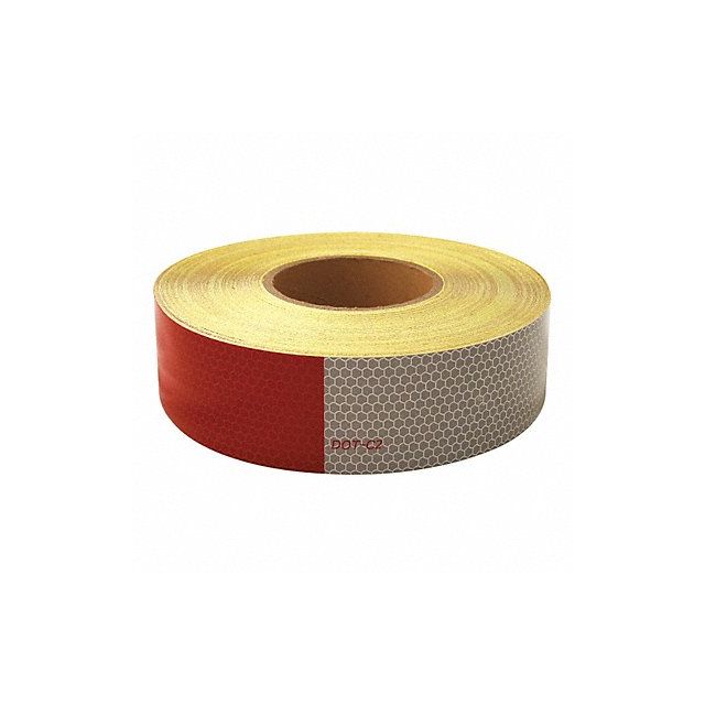 Reflective Tape Roll 2 in W Red/Silver MPN:38XF47