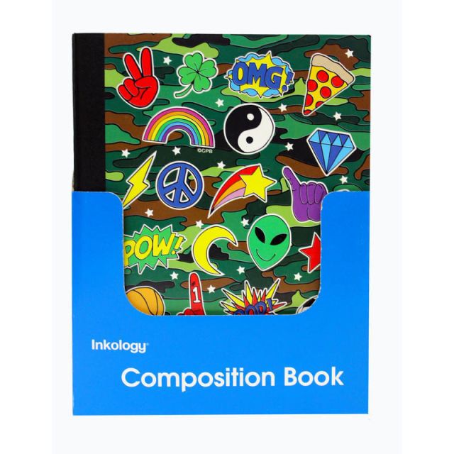 Inkology Composition Books, Corey Paige, 7-1/2in x 9-3/4in, College Ruled, 200 Pages (100 Sheets), Assorted Designs, Pack Of 12 Books MPN:050-1PDQ