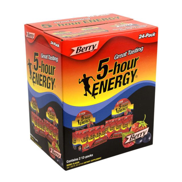 5-Hour Energy Berry, 1.93 Oz, 12 Bottles Per Pack, Box Of 2 Packs MPN:220-00630