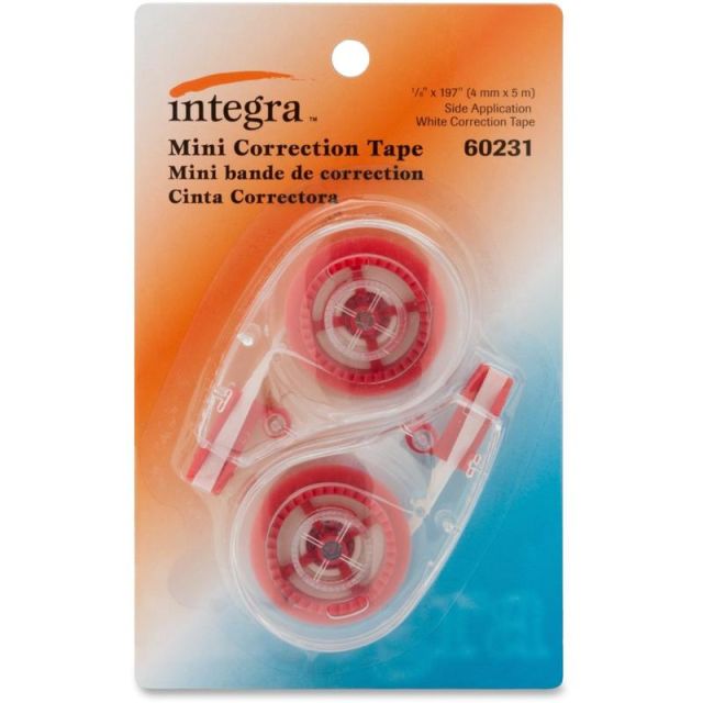 Integra Resist Tear Correction Tape - 0.20in Width x 16.40 ft LengthSmoke Dispenser - Tear Resistant - 2 / Pack - Smoke (Min Order Qty 10) MPN:60231