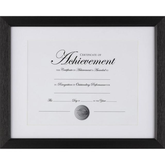 DAX Woodgrain Document Frame - 15.50in x 12.50in Frame Size - Holds 14in x 11in Insert - Rectangle - Vertical, Horizontal - 1 Each - Black (Min Order Qty 2) MPN:NDWT1114BT