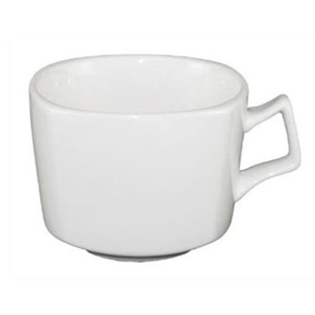 International Tableware Quad Square Teacups, 8 Oz, White, Pack Of 36 Cups MPN:QP-23