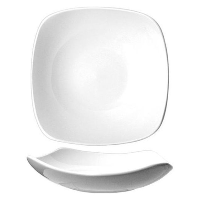 International Tableware Quad Square Fine Porcelain Soup Plates, 16 Oz, White, Set Of 24 Plates MPN:QP-18