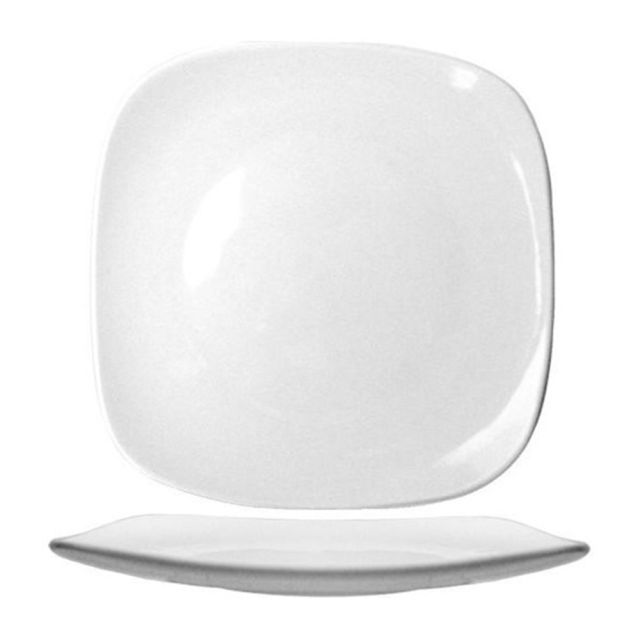 International Tableware Quad Square Fine Porcelain Plates, 9-3/4in, White, Set Of 24 Plates MPN:QP-9