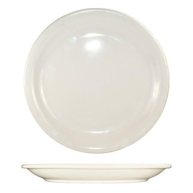 International Tableware Valencia Stoneware Narrow-Rim Plates, Round, 10 1/2in, White, Pack Of 12 Plates MPN:VA-16