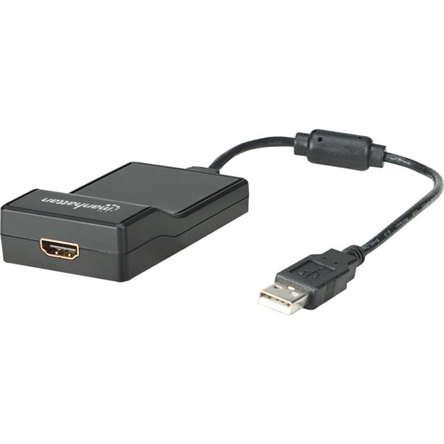 Manhattan USB 2.0 to HDMI Adapter, Black MPN:151061