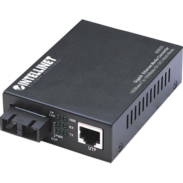 Intellinet Gigabit Multi-Mode SC Media Converter, 720ft MPN:506533