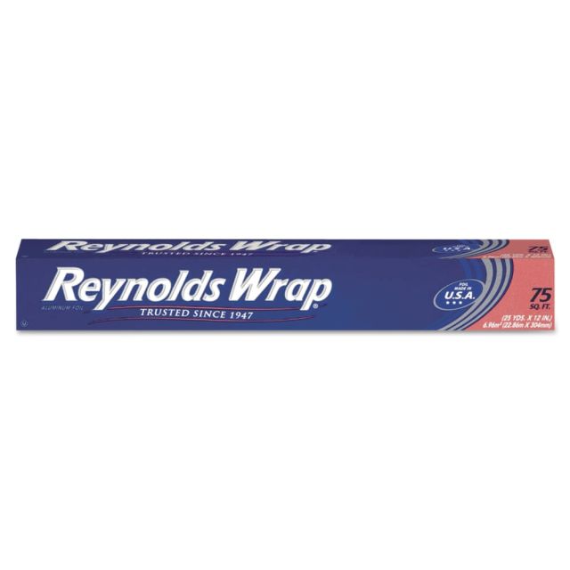 Reynolds Wrap Standard Aluminum Foil Roll, 12in x 75ft, Silver (Min Order Qty 6) MPN:PAC F28015