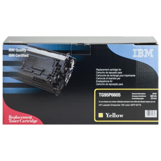 IBM Remanufactured Yellow Toner Cartridge Replacement For HP 651A, CE342A MPN:TG95P6605