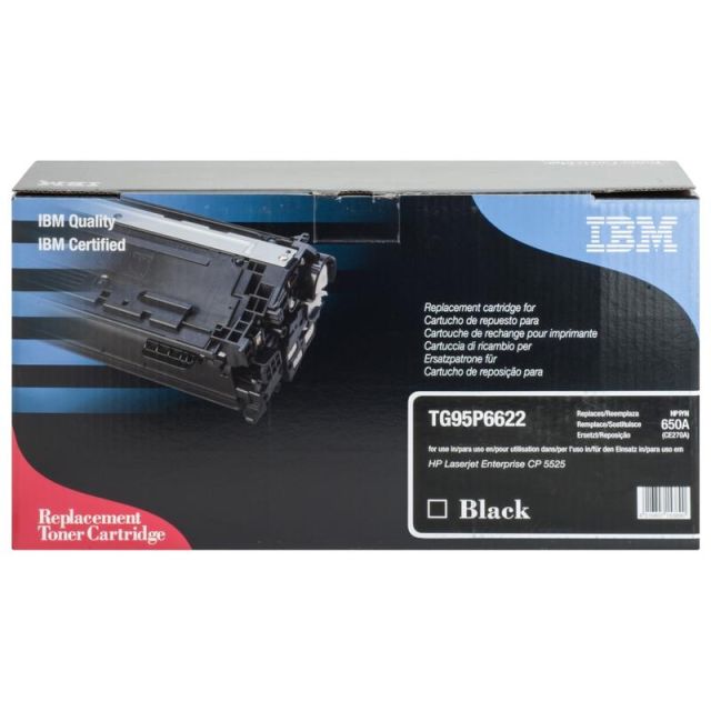 IBM Remanufactured Black Toner Cartridge Replacement For HP 650A, CE270A MPN:TG95P6622