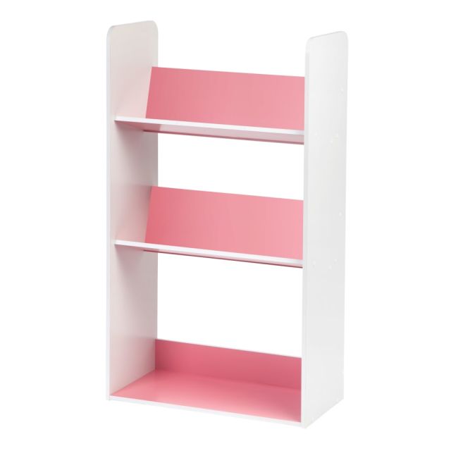 IRIS 2-Tier Storage Shelf With Footboard, Pink/White (Min Order Qty 2) MPN:596100