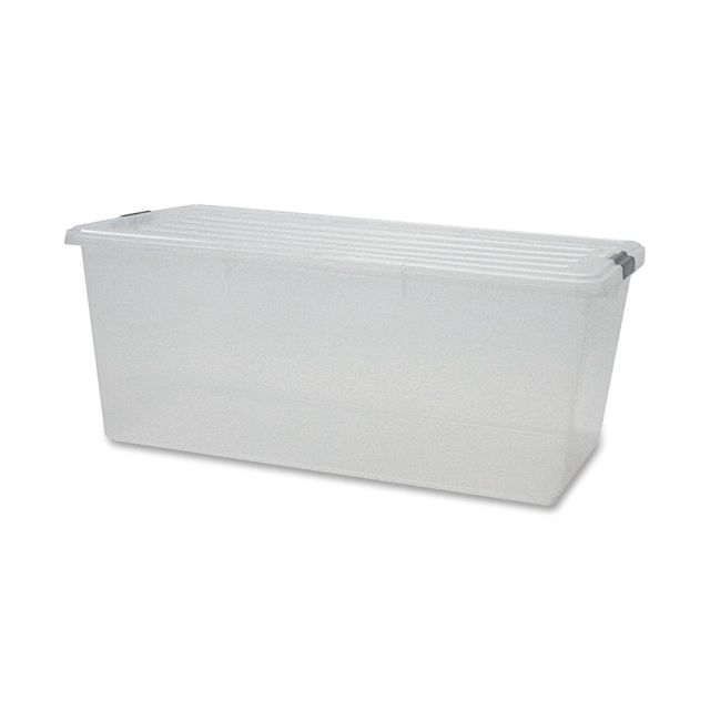 Iris Storage Boxes With Lift-Off Lids, 33 1/2in x 17 3/16in x 13in, Clear, Case Of 4 MPN:100201