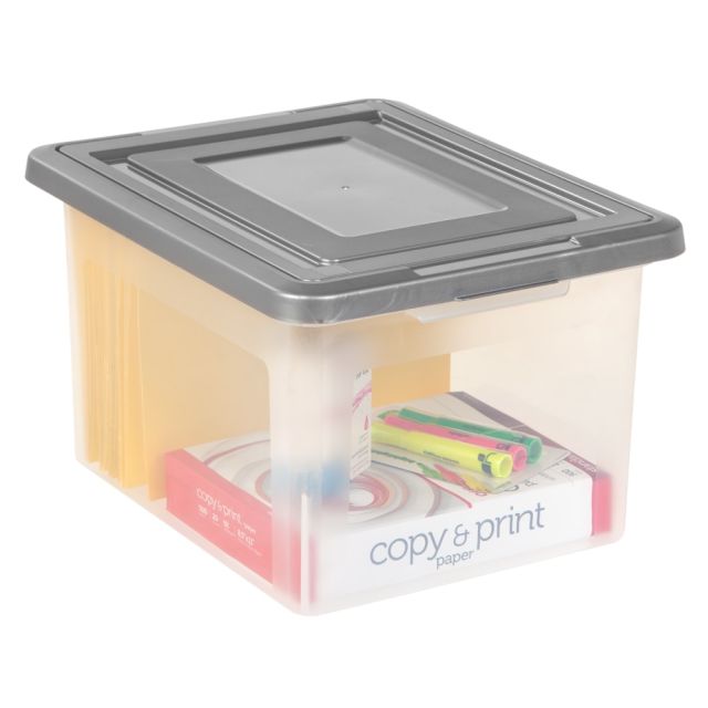 IRIS File N Stack Plastic Storage Containers With Snap Lids, Case Of 2 (Min Order Qty 3) 140042