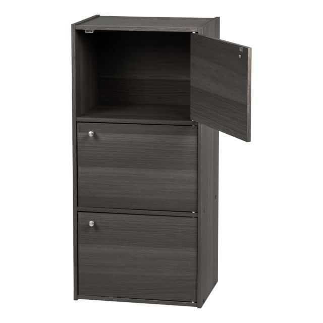 IRIS 35inH 3-Door Storage Shelf, Gray MPN:596486