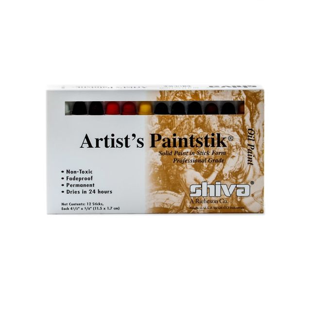 Shiva Artists Paintstik Oil Color Set, Professional Set, Set Of 12 MPN:121502