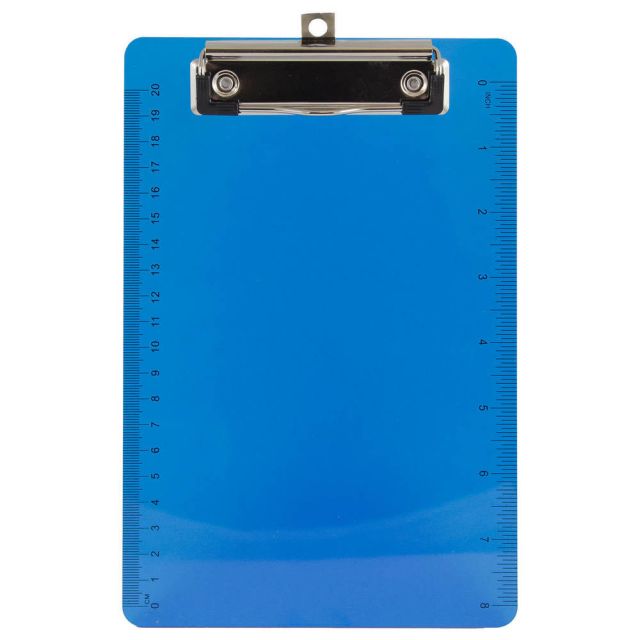 JAM Paper Plastic Mini Clipboard, 6in x 9in, Blue (Min Order Qty 6) MPN:331CPMBU