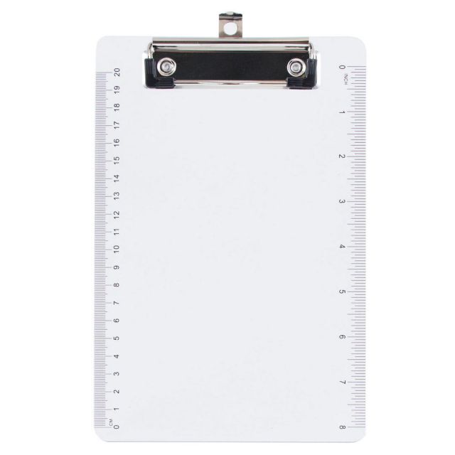 JAM Paper Plastic Mini Clipboard, 6in x 9in, Clear (Min Order Qty 6) MPN:331CPMCL