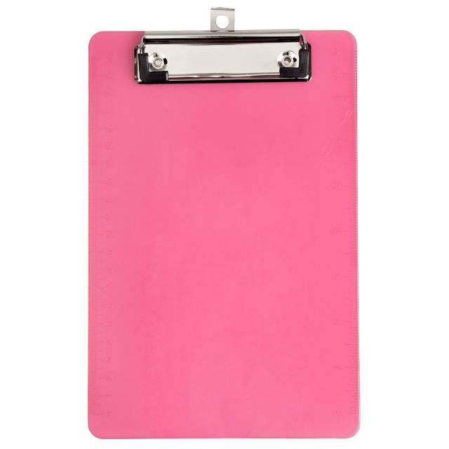 JAM Paper Plastic Mini Clipboard, 6in x 9in, Pink (Min Order Qty 6) MPN:331CPMPI
