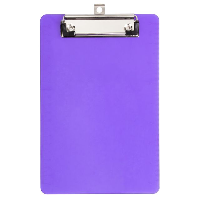 JAM Paper Plastic Mini Clipboard, 6in x 9in, Purple (Min Order Qty 6) MPN:331CPMPU