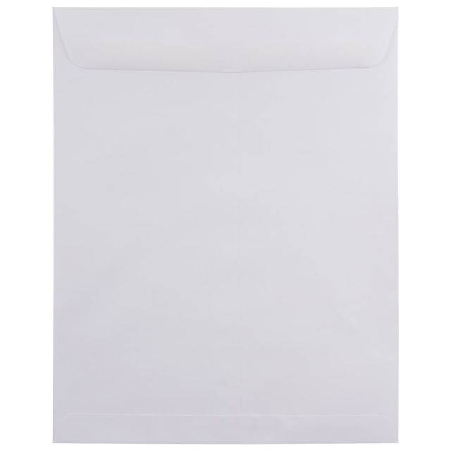 JAM Paper Open-End Envelopes, 11-1/2 x 14-1/2, Gummed Seal, White, Pack Of 50 Envelopes (Min Order Qty 2) MPN:1623201I
