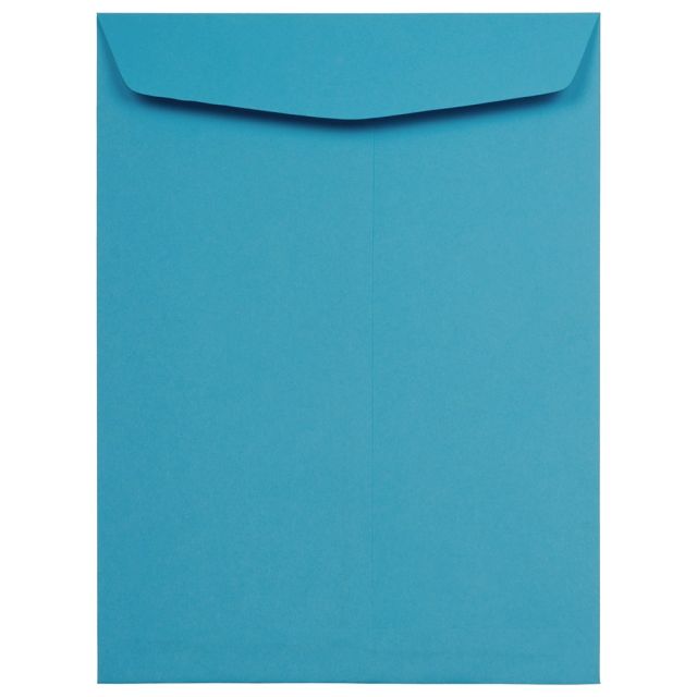 JAM Paper Open-End 9in x 12in Envelopes, Gummed Seal, Blue, Pack Of 100 Envelopes MPN:80386